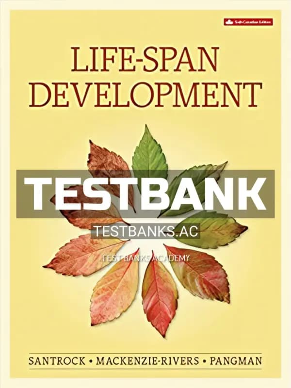 Cover for Test Bank for Life Span Development 6th CA Edition by Santrock