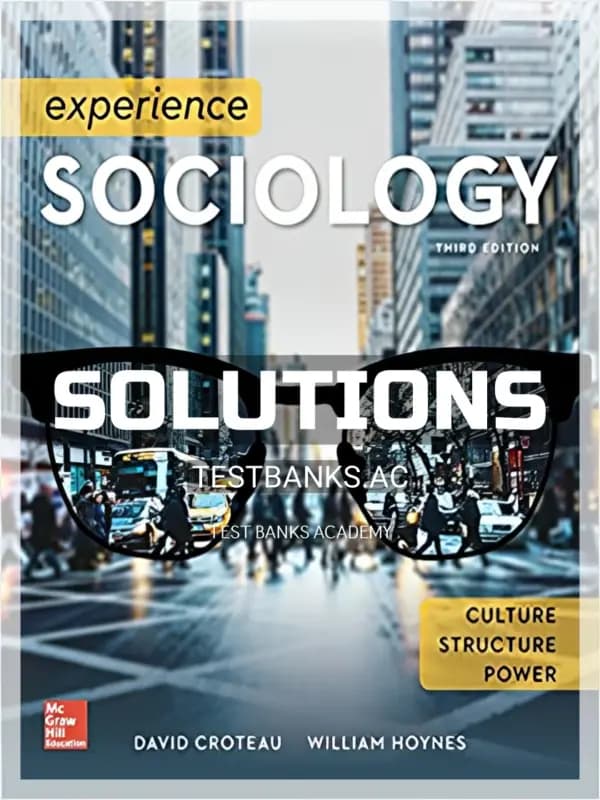 Cover for Solutions Manual for Experience Sociology 3rd Edition by Croteau