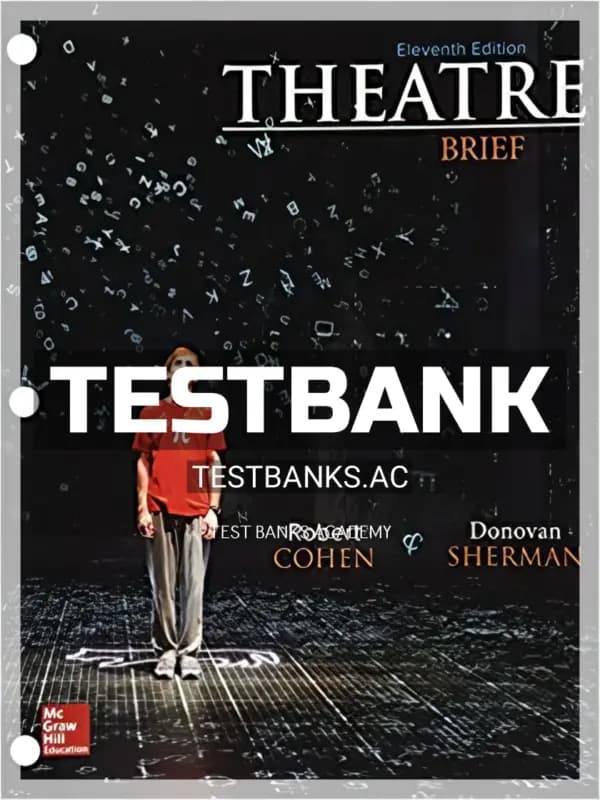Cover for Test Bank for Theatre Brief 11th Edition by Cohen