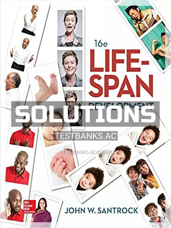 Cover for Solutions Manual for Life Span Development 16th Edition by Santrock