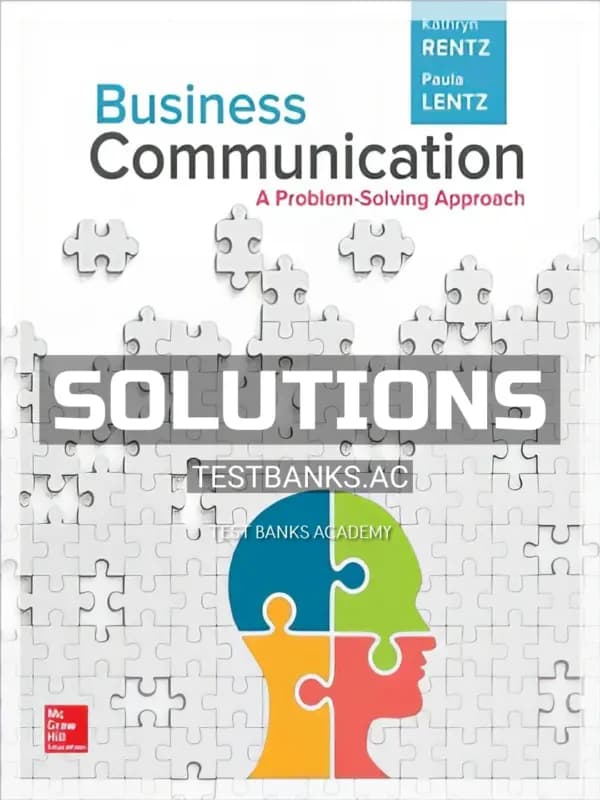 Cover for Solutions Manual for Business Communication 1st Edition by Rentz