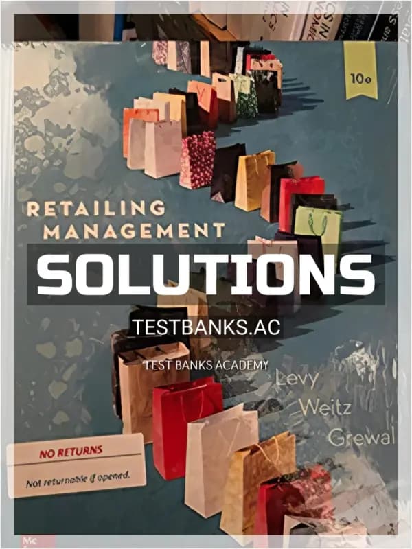 Cover for Solutions Manual for Retailing Management 10th Edition by Levy
