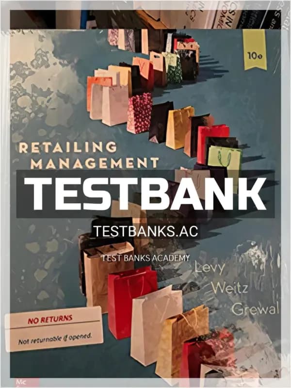 Cover for Test Bank for Retailing Management 10th Edition by Levy