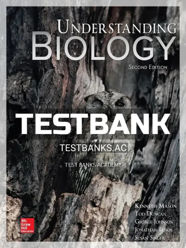 Cover for Test Bank for Understanding Biology 2nd Edition by Mason