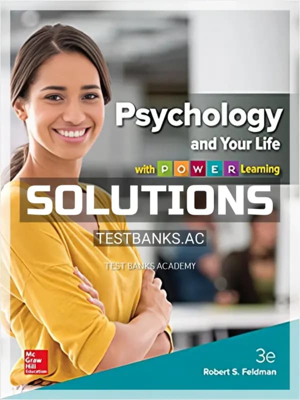 Cover for Solutions Manual for Psychology and Your Life with POWER Learning 3rd Edition by Feldman