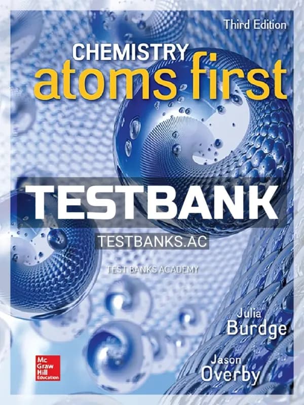 Cover for Test Bank for Chemistry Atoms First 3rd Edition by Burdge