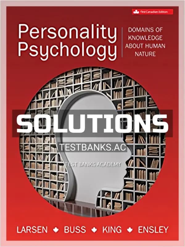 Cover for Solutions Manual for Personality Psychology 1st CA Edition by Larsen