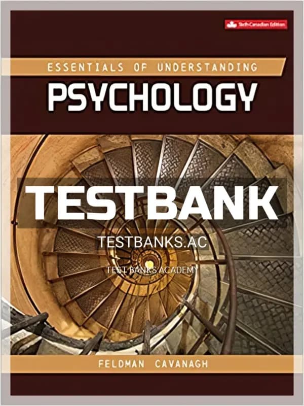 Cover for Test Bank for Essentials Of Understanding Psychology 6th CA Edition by Feldman
