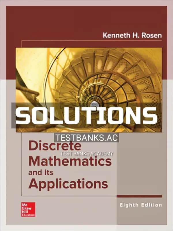 Cover for Solutions Manual for Discrete Mathematics and Its Applications 8th Edition by Rosen