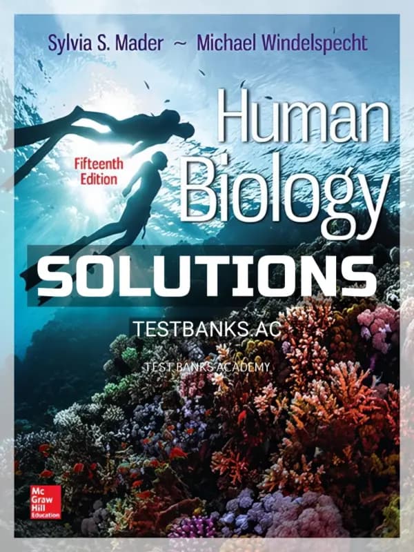 Cover for Solutions Manual for Human Biology 15th Edition by Mader