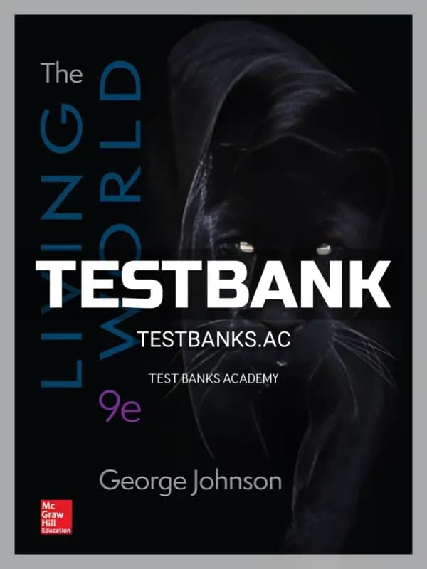 Cover for Test Bank for Living World 9th Edition by Johnson