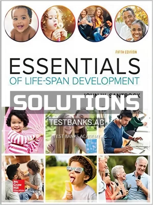 Cover for Solutions Manual for Essentials of Life Span Development 5th Edition by Santrock