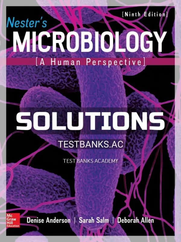 Cover for Solutions Manual for Nester’s Microbiology A Human Perspective 9th Edition by Anderson