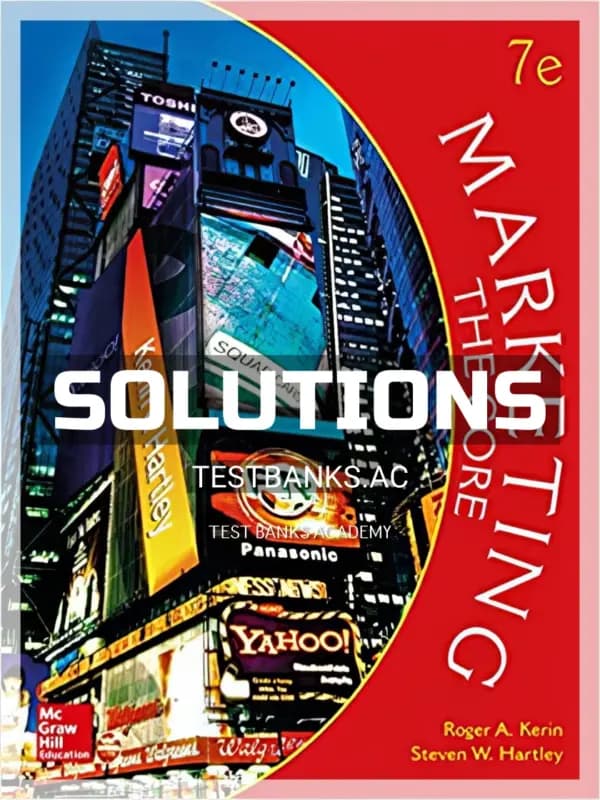 Cover for Solutions Manual for Marketing The Core 7th Edition by Kerin