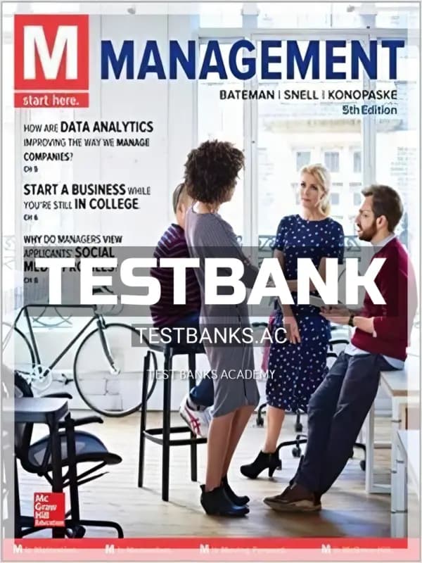 Cover for Test Bank for M Management 5th Edition by Bateman