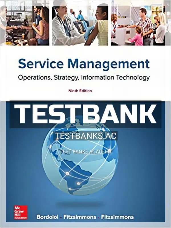 Cover for Test Bank for Service Management 9th Edition by Bordoloi