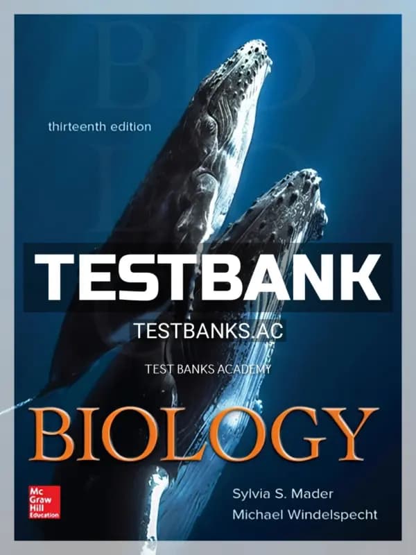 Cover for Test Bank for Biology 13th Edition by Mader
