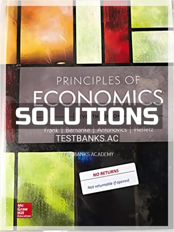 Cover for Solutions Manual for Principles of Economics 7th Edition by Frank