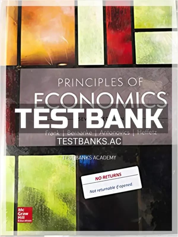 Cover for Test Bank for Principles of Economics 7th Edition by Frank