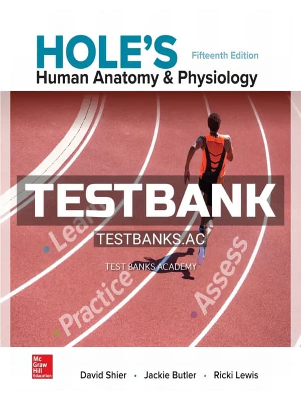 Cover for Test Bank for Hole’s Human Anatomy & Physiology 15th Edition by Shier