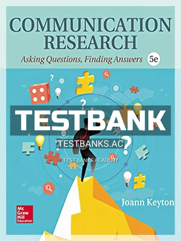 Cover for Test Bank for Communication Research 5th Edition by Keyton