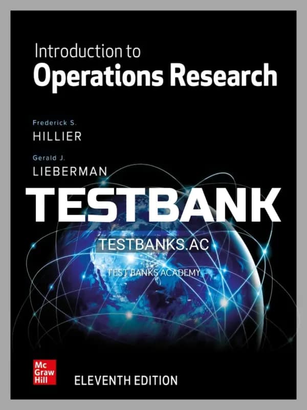 Cover for Test Bank for Introduction to Operations Research 11th Edition by Hillier