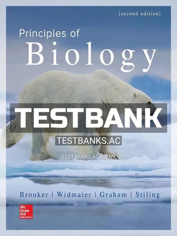 Cover for Test Bank for Principles of Biology 2nd Edition by Brooker