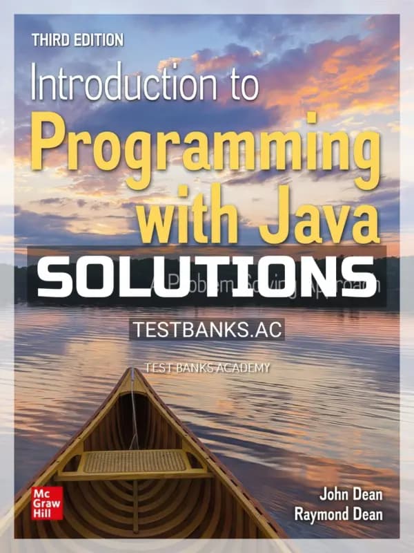 Cover for Solutions Manual for Introduction to Programming with Java 3rd Edition by Dean