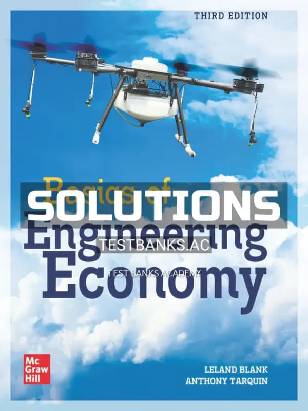 Cover for Solutions Manual for Basics of Engineering Economy 3rd Edition by Blank
