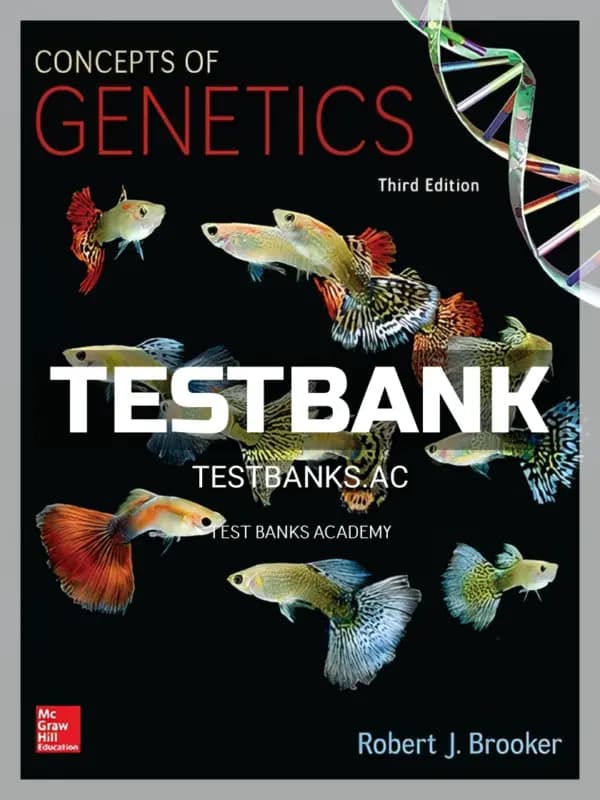 Cover for Test Bank for Concepts of Genetics 3rd Edition by Brooker
