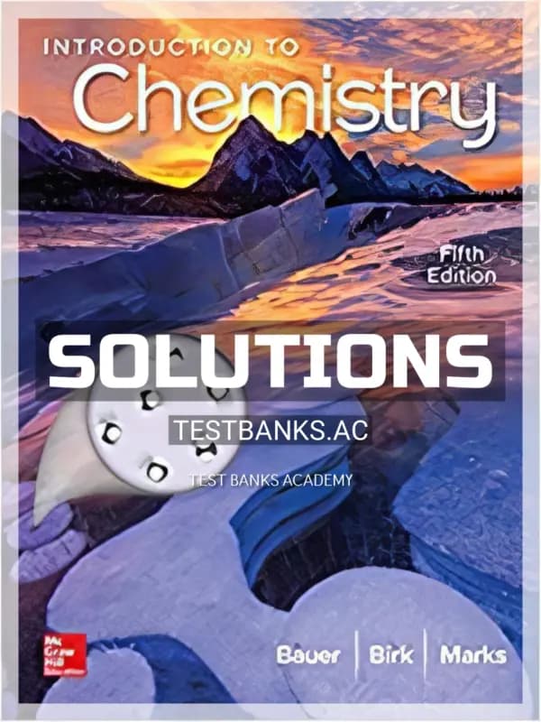 Cover for Solutions Manual for Introduction to Chemistry 5th Edition by Bauer