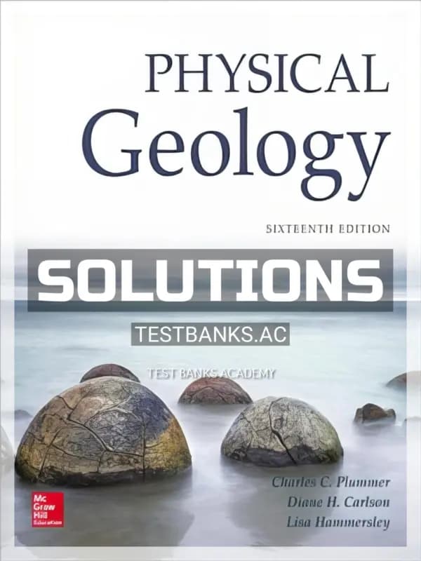 Cover for Solutions Manual for Physical Geology 16th Edition by Plummer