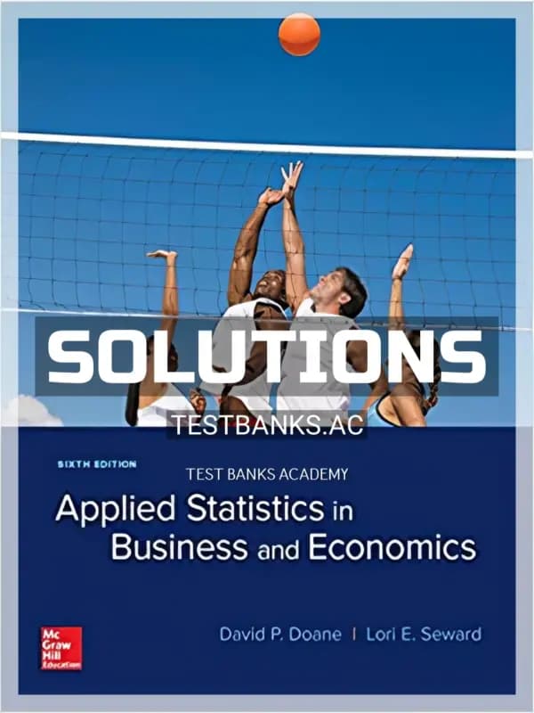 Cover for Solutions Manual for Applied Statistics in Business and Economics 6th Edition by Doane