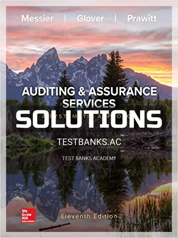 Cover for Solutions Manual for Auditing and Assurance Services 11th Edition by Messier