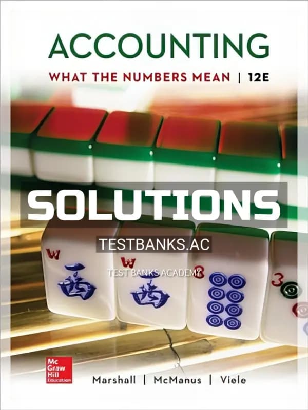 Cover for Solutions Manual for Accounting 12th Edition by Marshall