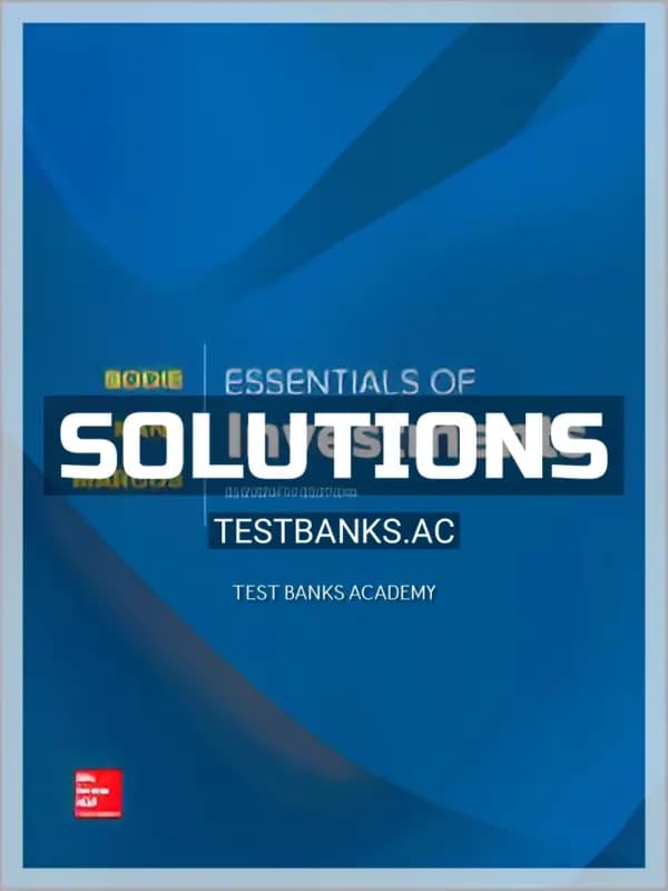 Cover for Solutions Manual for Essentials of Investments 11th Edition by Bodie