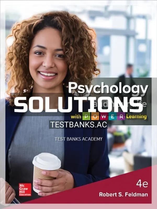 Cover for Solutions Manual for Psychology and Your Life with P.O.W.E.R Learning 4th Edition by Feldman