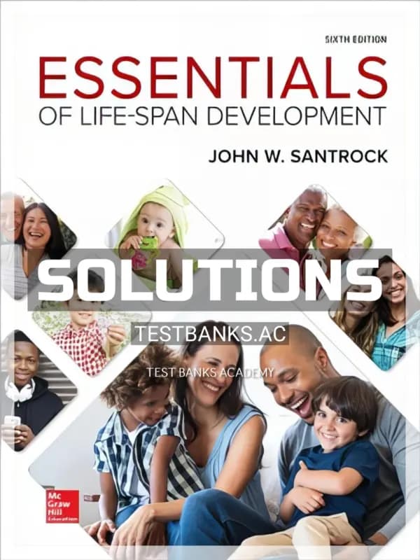 Cover for Solutions Manual for Essentials of Life-Span Development 6th Edition by Santrock