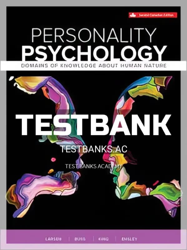 Cover for Test Bank for Personality Psychology 2nd CA Edition by Larsen