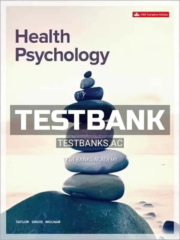 Cover for Test Bank for Health Psychology 5th CA Edition by Taylor