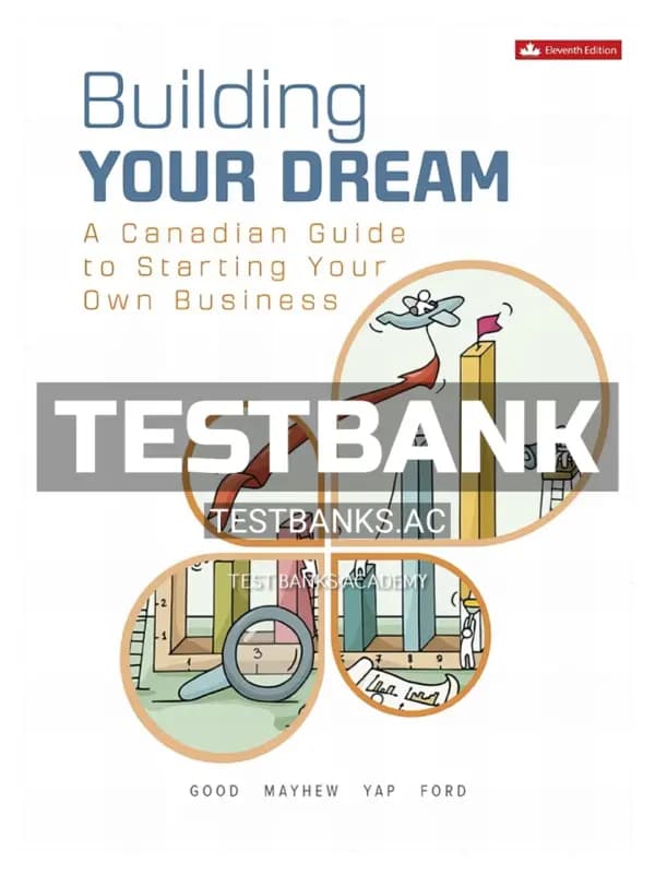 Cover for Test Bank for Building Your Dream Guide To Starting Your Own Business 11th CA Edition by Good