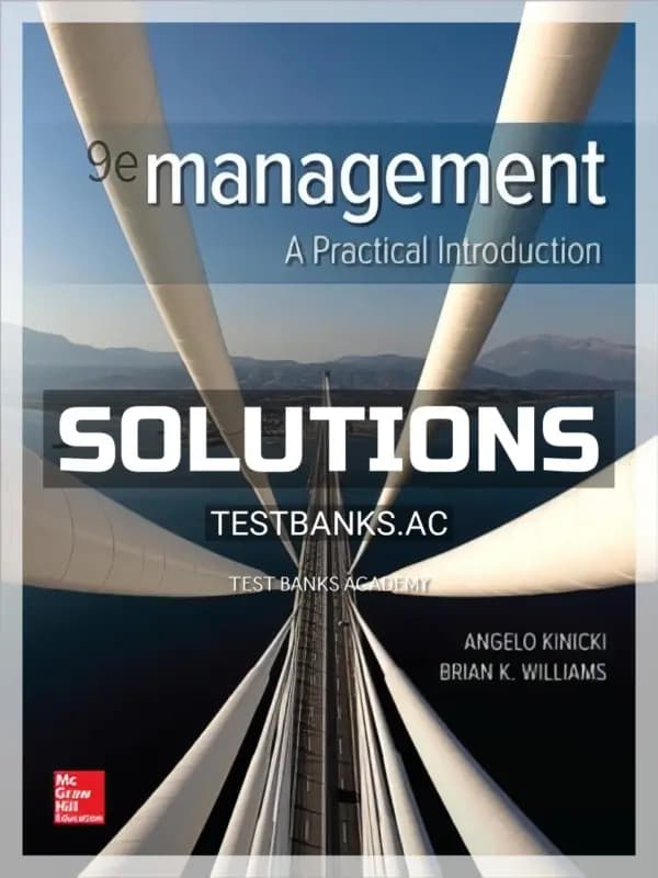 Solutions Manual for Management 9th Edition by Kinicki cover