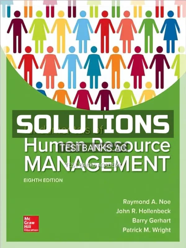 Cover for Solutions Manual for Fundamentals of Human Resource Management 8th Edition by Noe