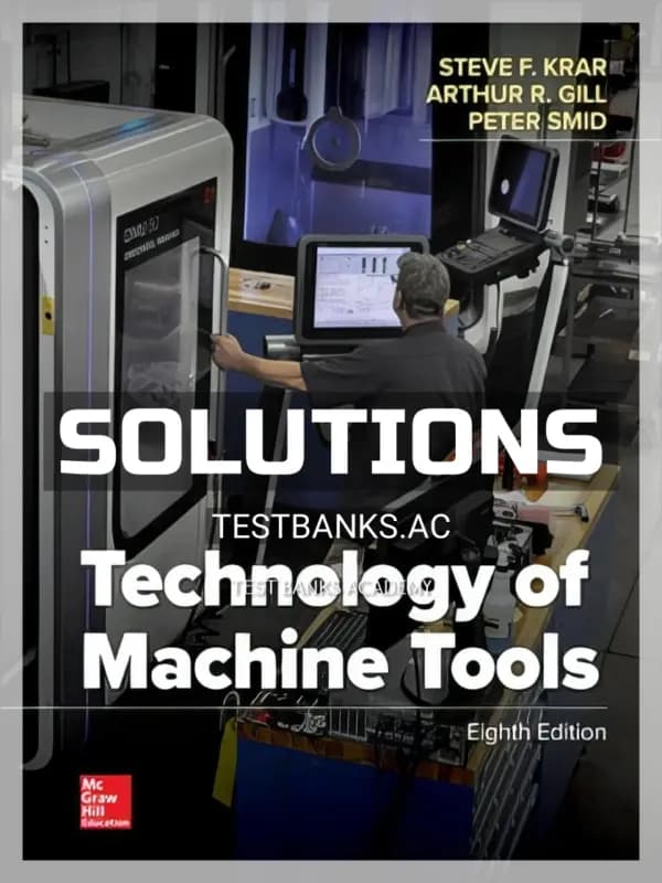 Cover for Solutions Manual for Technology Of Machine Tools 8th Edition by Krar