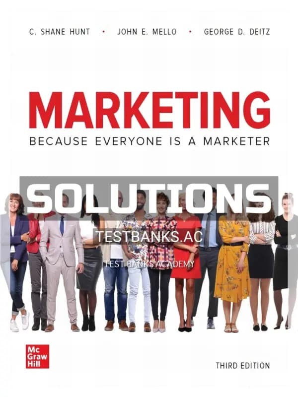 Cover for Solutions Manual for Marketing 3rd Edition by Hunt