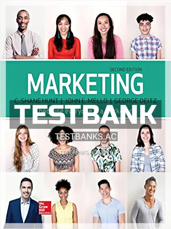 Cover for Test Bank for Marketing 2nd Edition by Hunt
