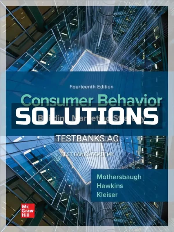 Cover for Solutions Manual for Consumer Behavior 14th Edition by Mothersbaugh