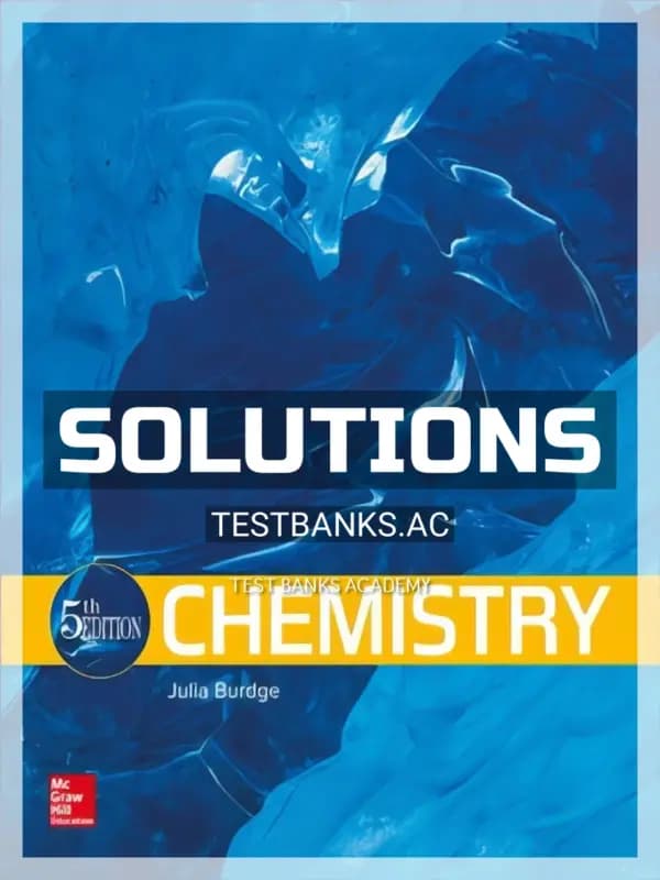 Cover for Solutions Manual for Chemistry 5th Edition by Burdge