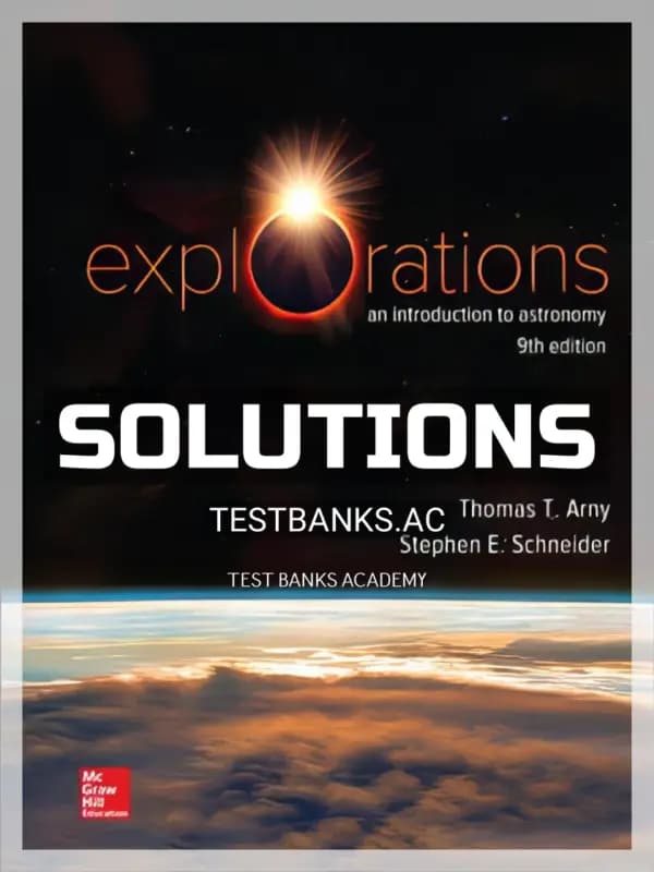 Cover for Solutions Manual for Explorations 9th Edition by Arny