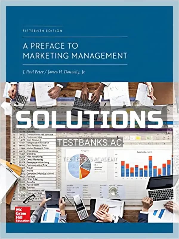 Cover for Solutions Manual for Preface to Marketing Management 15th Edition by Peter